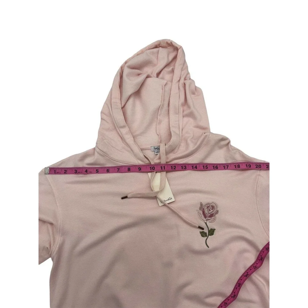 Splendid Gathered Back Hoodie Pajama Top In Ballerina Pink Size M - Picture 11 of 11